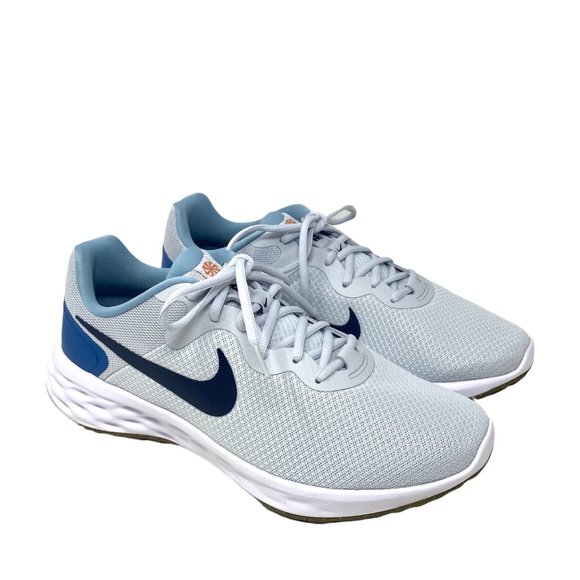 Nike Revolution 6 NN 4E Low Top Men Gray Blue Black Sneakers Mesh DD8475 009 - Picture 3 of 11
